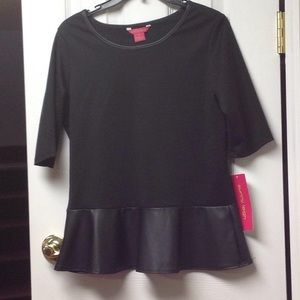 Black top with a peplum